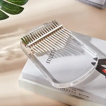 

17 Keys Transparent Kalimba Portable Thumb Piano Acrylic Mbira Keyboard Finger Percussion Musical Instruments For Beginner