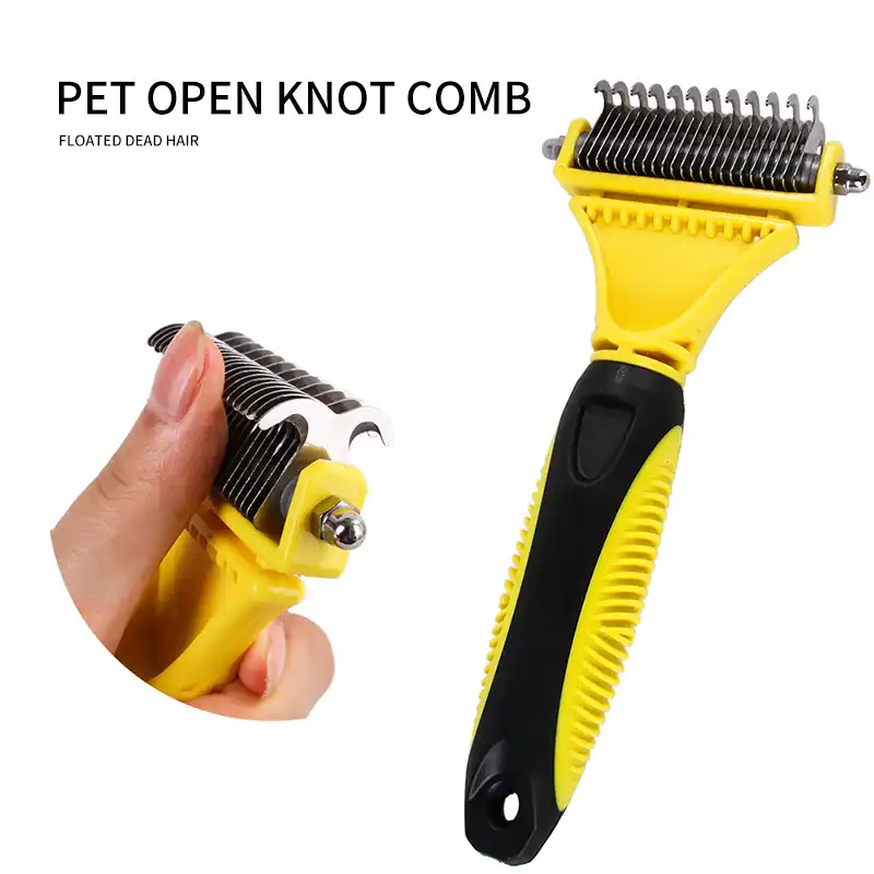 Hair Removal Comb For Dogs Cat Detangler Fur Trimming Dematting