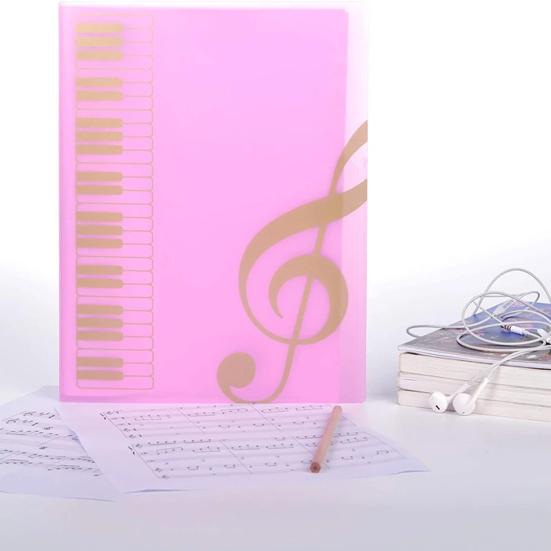 

1 Pcs Score Folder, Band Folder, Musician Writable Folder, Spiral Binding A4 Size 20 Sets, 40 Pages