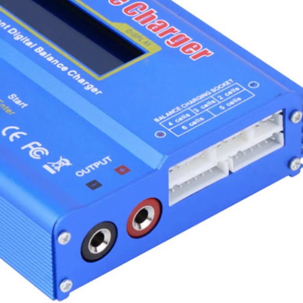 Battery Lipro Balance Charger Mini Portable B6 Charger Lipro Digital Balance Charger with 12V 6A Power Adapter