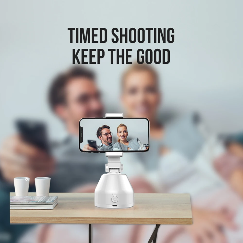 

Smart Gimbal 360° Rotation Auto Face Tracking Holder Portable Smart Track Selfie Shooting Phone Holder for Vlog Shooting Record