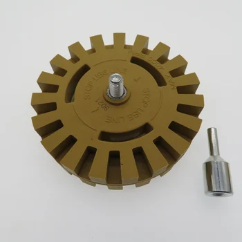 

4 Inch Serrated Rubber Stickers Removal Wheel Soft Rubber Disc Clean Tool For Auto Stripes Decal Cleaning Car Tire Buffing Wheel