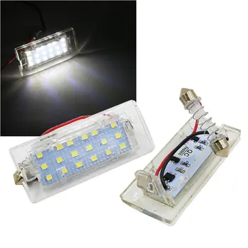 

2Pcs White CANbus LED Number License Plate Light Lamp 18 SMD 3528 For BMW E53 X5 1999-2003 E83 X3 03-10