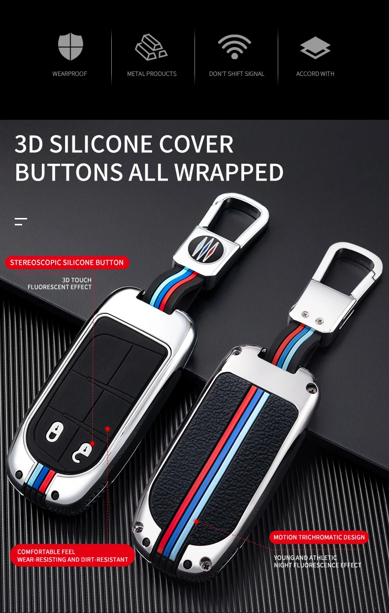 2 3 4 5 pulsanti portachiavi remoto per Dodge Charger Challenger Durango Journey Jeep Grand Cherokee Renegade Fiat Freemont - Hb31635d3fbb2455399ebfd2728c0a8519