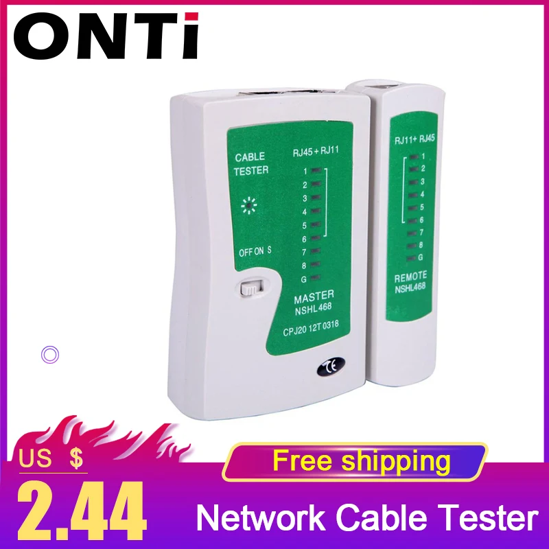 Professional Network Cable Tester RJ45 RJ11 RJ12 CAT5 UTP LAN Cable Tester Networking Tool Handheld Wire Telephone Line Detector