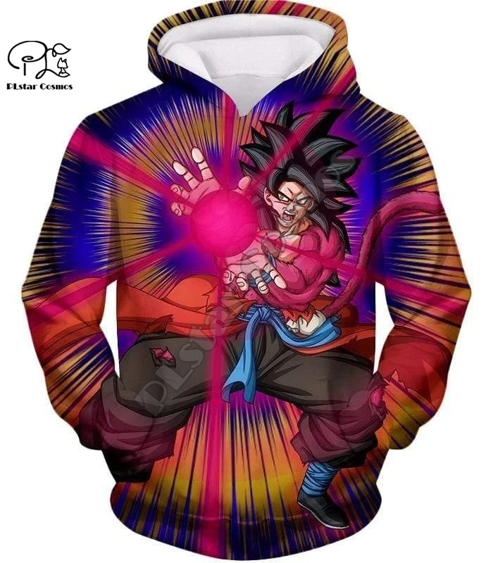 

PLstar Cosmos Anime Retro NewFashion Dragon Ball Saiyan Goku Cartoon Funny Streetwear 3DPrint Zip/Hoodies/Sweatshirts/Jacket A11