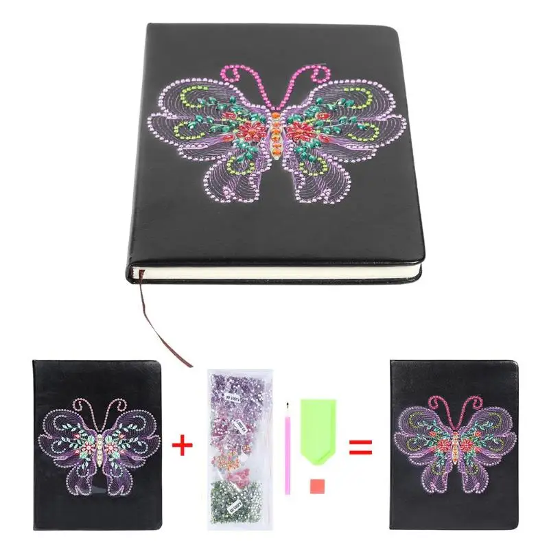100 страниц, сделай сам, специальная форма, алмазная живопись, блокнот, дневник, книга для набросков, вышивка, алмазная вышивка крестиком, ремесло, подарок - Цвет: Butterfly