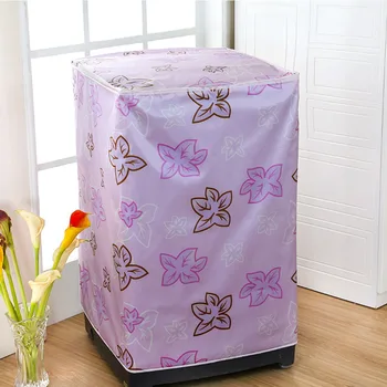 

Accessory Zipper Floral Printed Waterproof Easy To Clean Dust Proof Front Loading Washing Machine Cover Protective Case Home
