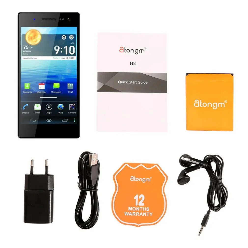 Atongm G501 тонкое мастерство 5,0 дюймов 1080*1920 HD смартфон MTK6592 Восьмиядерный 2+ 16 Гб мобильный телефон