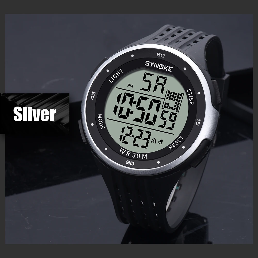 SYNOKE мужские спортивные часы брендовые цифровые наручные часы электронные мужские наручные часы Мужские 30 м водонепроницаемые мужские часы Relogio Masculino