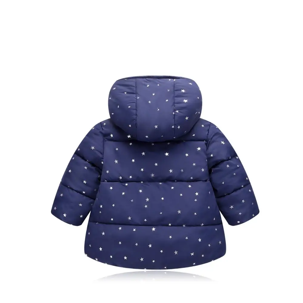 

Winter Girls Jacket Fur Winter Thick Warm Hooded Children Outerwear new design Girls Coat Cotton Dot Girls Clothes Kids Clothing