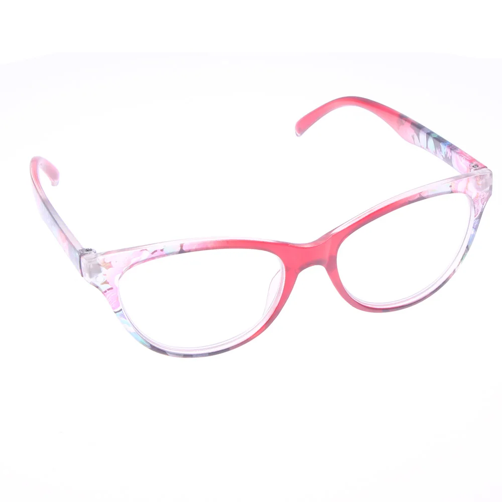 Красивый, с цветочным принтом старинные очки для чтения женщин Кошачий глаз+ 1,00/+ 1,50/+ 2,00/+ 2,50/+ 3,00/+ 3,50/+ 4,00/+ лёгкие очки - Цвет оправы: red