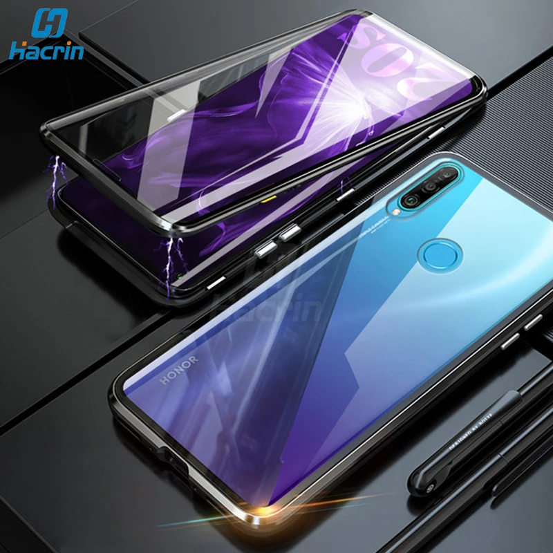 

Glass Case For Huawei Honor 20s Case Magnetic Metal Dual Tempered Glass Bumper Back Hard Cover For Honor 20s 20 s Case MAR-LX1H