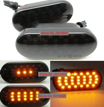 

2PCS LED Light Blinker Amber Smoke Side Marker Lights Turn Signal Lights Indicator Lamp For VW Bora Golf 3 4 Passat 3BG Polo SB6