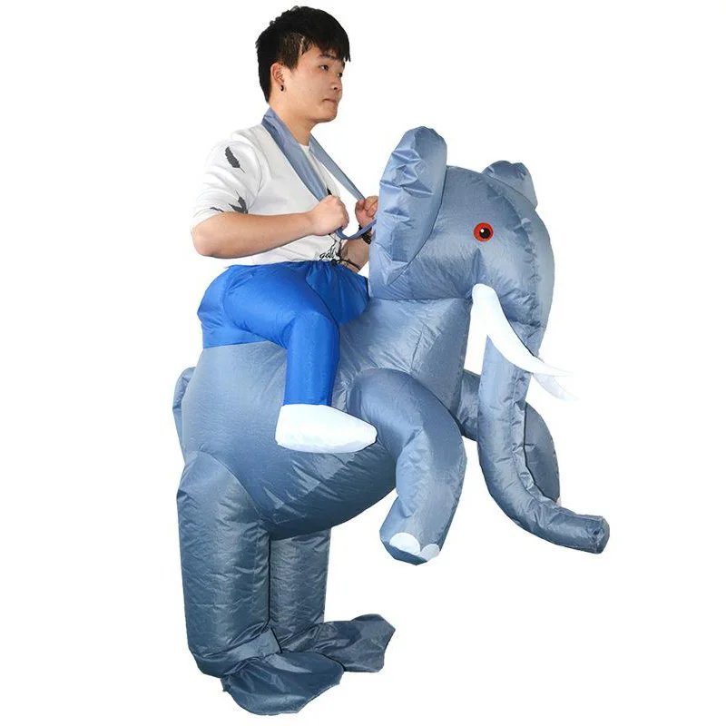 Надувная игрушка Хэллоуин Одежда для косплея голубой слон взрослый костюм кататься на животных забавная игрушка для мужчин женщин вечернее платье DCQ003