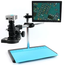 36MP 1080P HDMI usb-камера с микрофоном 200X/500X зум C-mount 144 светодиодный электронный цифровой микроскоп для ремонта печатных плат