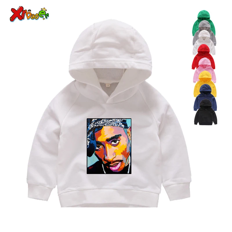 Толстовки с капюшоном для детей модные 2pac в стиле хип хоп Swag забавные толстовки и