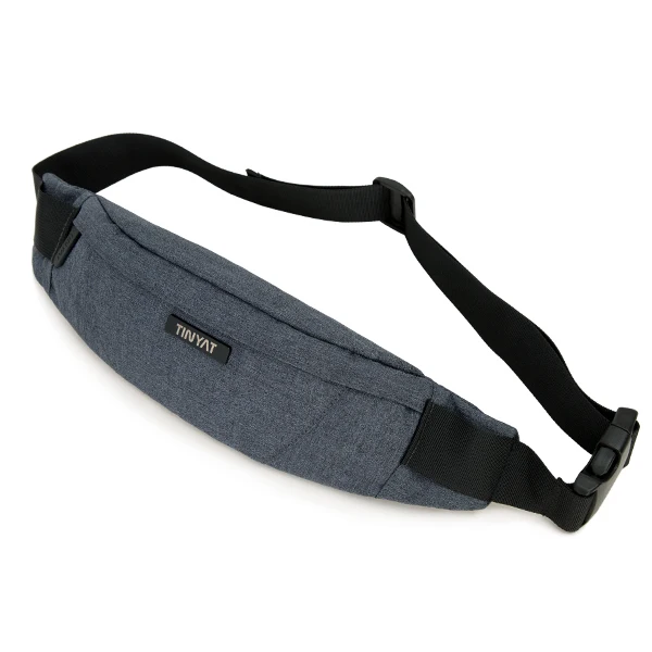 Сумка на пояс мужская TINYAT, водонепроницаемая холщовая сумка-пояс для хранения телефона, для путешествий, повседневная сумка-пояс униона, для путешествий, повседневная сумка-пояс унисекс, сумка на бедра сумка на пояс - Цвет: waist dark grey