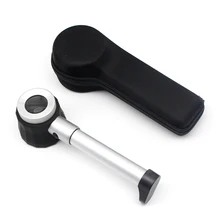 Loupe à main Portable avec lumière UV, poignée de Dermatoscope 10X, Vision lisse et claire, échelle de mesure, loupe de verre optique 