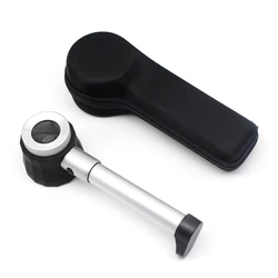 Portable Handheld Magnifier With UV Light 10X Dermatoscope Handle Smooth Clear Vision Measure Scale Optical Glass Magnifying
