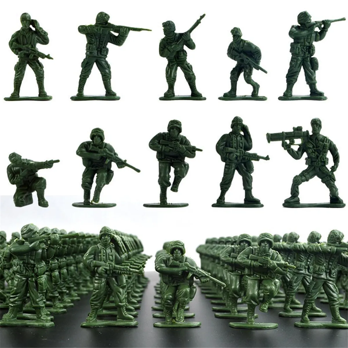 200 Pc Soldiers Posture Army Men Action Figure Kits Military Toys 2cm Gifts 