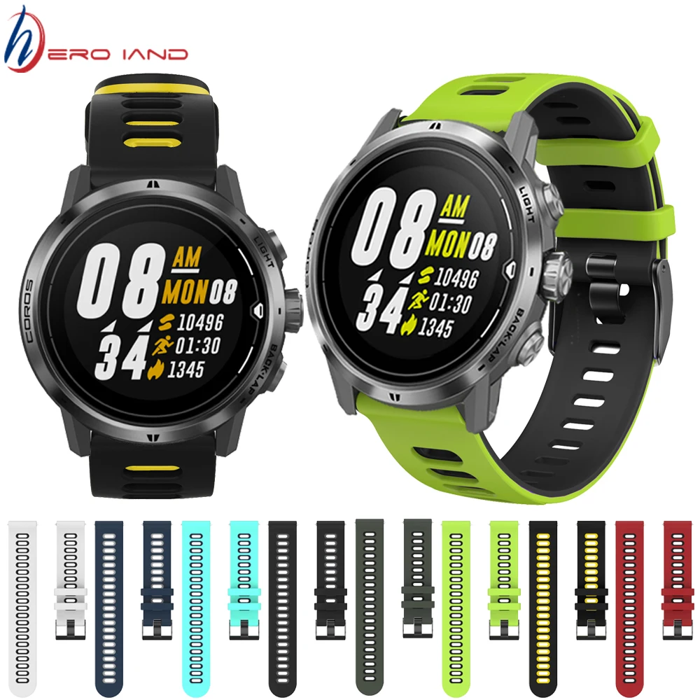 Cinturino In Silicone Correa Per Coros Apex Pro / Apex 46Mm 42Mm Cinturino Cinturino Per Coros Pace 2 Pace2 Bracciale Ремешок