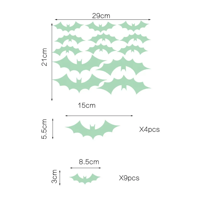 Светящиеся Настенные наклейки на Хэллоуин стикер s ПВХ летучая мышь маска ведьмы Призрак странные вещи плакат декоративные наклейки, съемные украшения для домашнего праздника