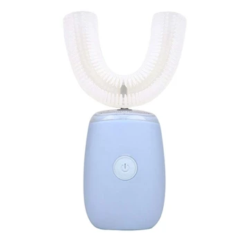 

Adult U-Shaped Electric Toothbrush Smart Wireless 360 Degree Cleaning Charging Mode 3 Modes Automatic Sonic Toothbrush,Blue