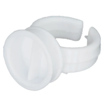 

1 Bag of Approx.100pcs Disposable Glue Holder Ring for Eyelash Extension 2-Slot---White