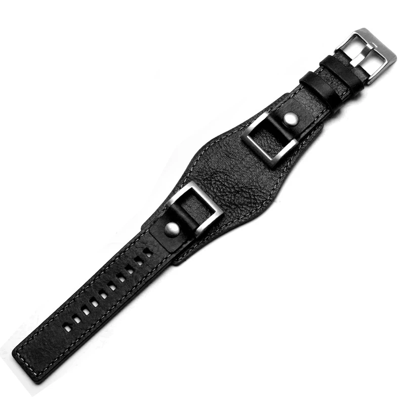 New design for fossil JR1401 JR1156 JR1157 24mm luxurious genuine leather strap tray gato watchband for men steel buckle belt