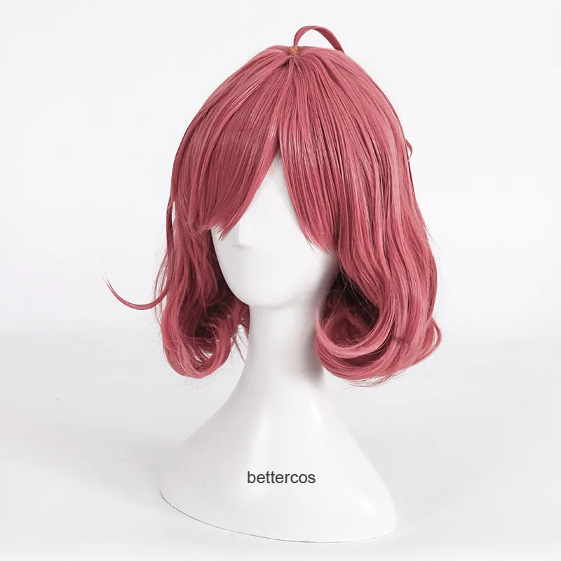 Noragami Ebisu Kofuku Cosplay Wig Short Pink Heat Resistant Synthetic Hair Wigs + Cap | Тематическая одежда и униформа