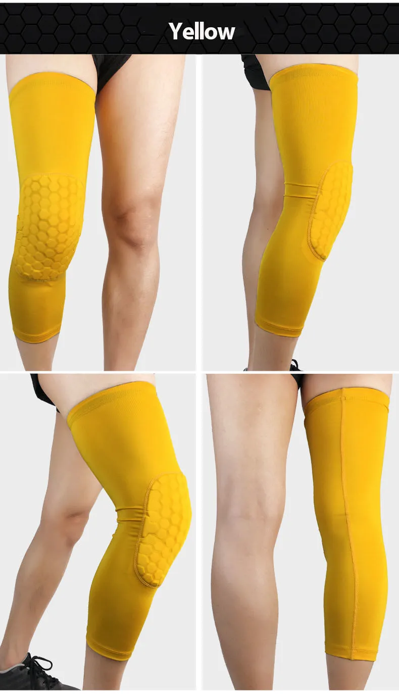 Противоскользящие длинные гетры, поддерживающие компрессионные наколенники, защита, баскетбольные гетры, велосипедные носки