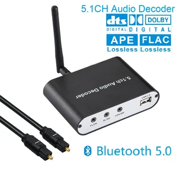

Digital 5.1 EU Audio Decoder Dolby DTS/AC3 Audio Converter Gear LPCM To 5.1 Analog Sound Audio Adapter Amplifier Converter