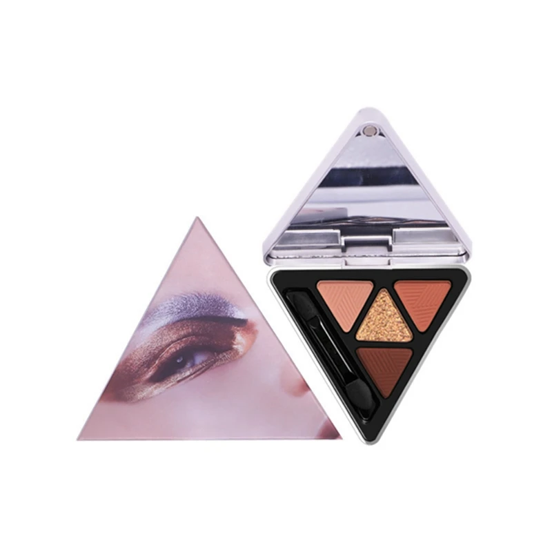 

Triangle Stereoscopic Natural Nude Shinny Shimmer Eyeshadow Long Lasting Waterprrof Sweatprrof Beauty Makeup Eye Shadow Platter