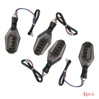 

4x 30-LED Motorcycle Amber Turn Signal Indicator Lights Blue DRL Red Brake TDS