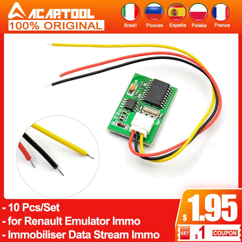 10pcs 5pcs Diagnostic-tool for Renault Immo Emulator Module Immobiliser EDC15C3 DCU3R MSA15 SiriuS32 Fenix5 |