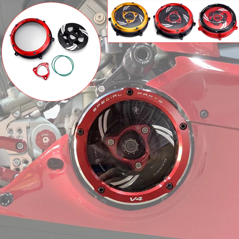 Per Ducati Panigale V4 V4S V4 Speciale 2018 2019 2020 2021 Piastra Pressione Frizione Motore Trasparente Coperchio Frizione Molla Fermo Motore