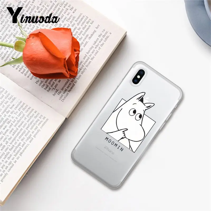 Yinuoda hippo Moomin чехол мягкий чехол для iPhone X XS MAX 6 6s 7 7plus 8 8Plus 5 5S SE XR 10