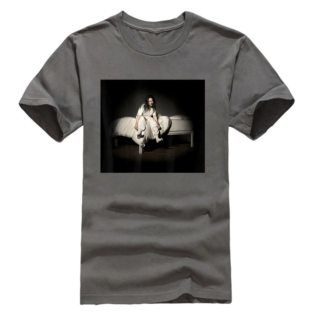 Черная футболка Billie Eilish Sweet Dreams S 3Xl Подарочная футболка на день рождения - Цвет: Темно-серый