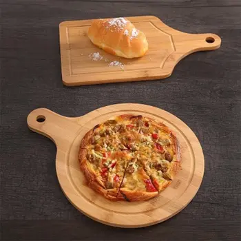 

New Wooden Cutting Board Kitchen Cutting Board With Handle Solid Wood Food Board Pizza Bread Fruit Can Hang Cutting Board