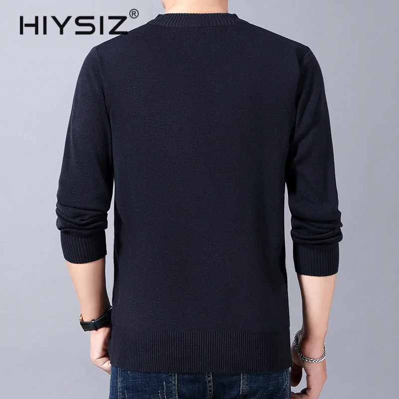 80% OFF HIYSIZ Brand 2019 Streetwear Winter Autumn Knit pull Sweater Men Trend O-Neck Pull Homme Casual Men Stripe Clothes H3019