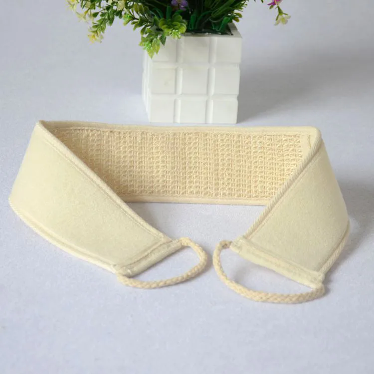 Натуральная мягкая отшелушивающая щетка Loofah с ремешком для спины банное