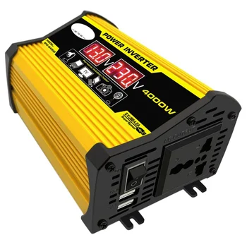 

Peak 4000W 12V To 220V/110V LED Display Car Power Inverter Converter Adapter Dual USB Voltage Transformer Modified Sine Wave