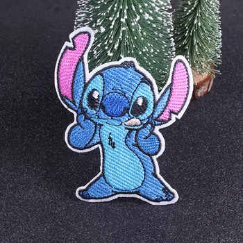 

Cute Stitch Iron On Patches For Clother Embroidered Patch Patchwork Sewing Applique Jacket Backpack Badges Stickers For Kids DIY