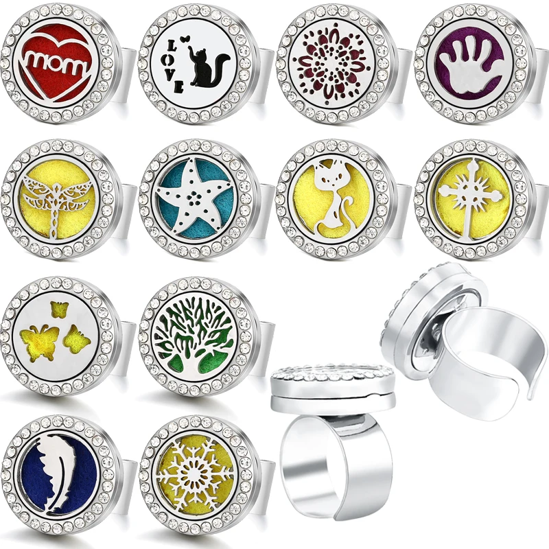 Tree Of Llife Essential Oil Diffuser Open Rings 316L Stainless