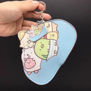 

1PC Random Cartoon PU Coin Bag Sumiko gurash Coin Purse Keys Card Holder Wallet Money Bags Earphone Package Kids Gifts