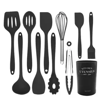 

Non-Stick Silicone Kitchenware Bucket Kitchen Cooking Tools Soup Spoon Shovel Colander Scraper Oil Brush Food Clip Egg Beater