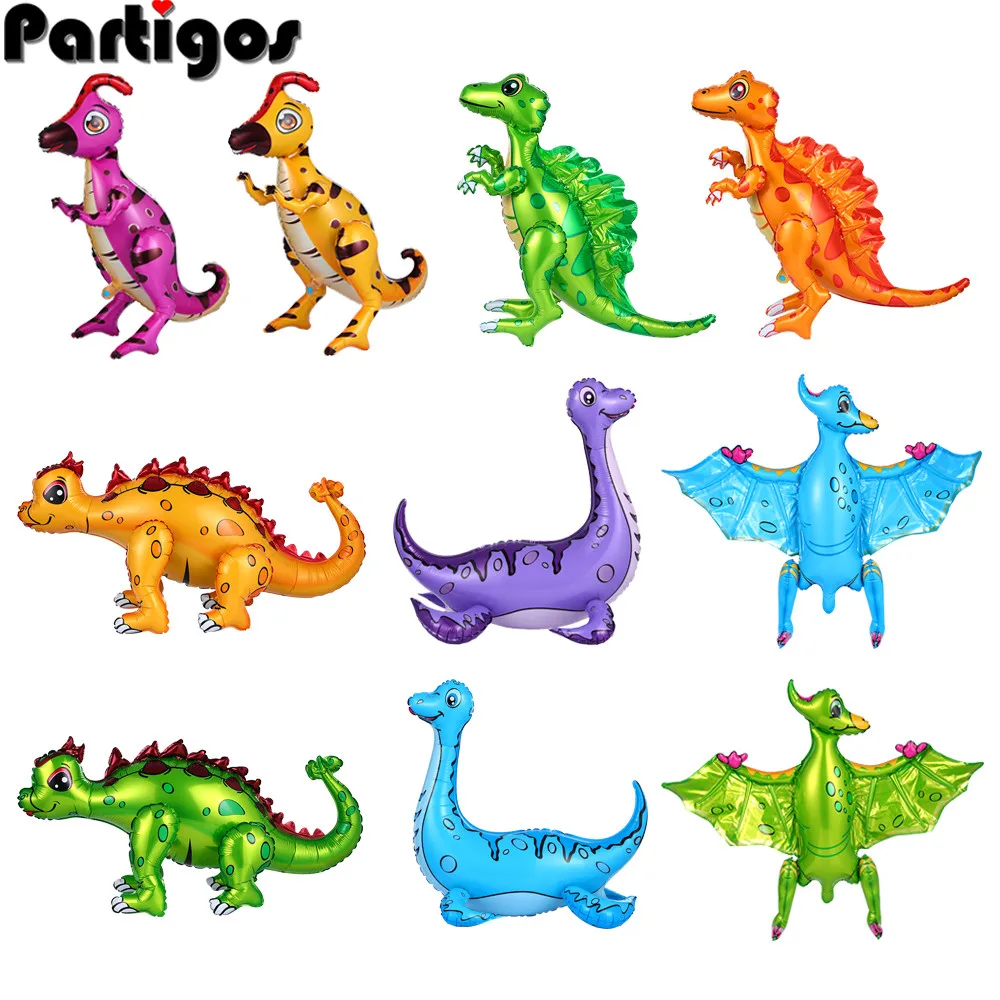

1pc New Large 4D Walking Dinosaur Foil Balloons Boys Animal Baloon Dinosaur Birthday Party Jurassic World Decoration Kid Toys