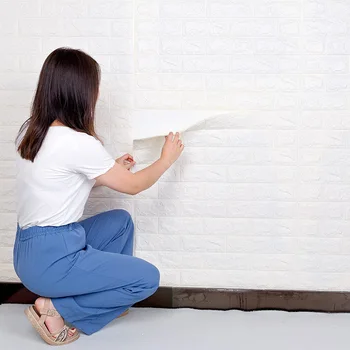 

3D Wall Brick Stickers Self adhesive Wallpaper Peel and Stick Panel Living Room Bedroom Kids Room Brick Wall Papers Home Decor