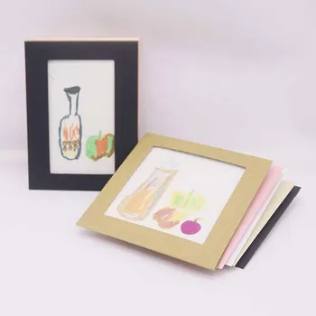 

New 12.5x12.5cm/14x10.5cm 10Pcs window Paper and clip Wall Photo Frame DIY Hanging Picture Album Party Home Decorations 2M Rope